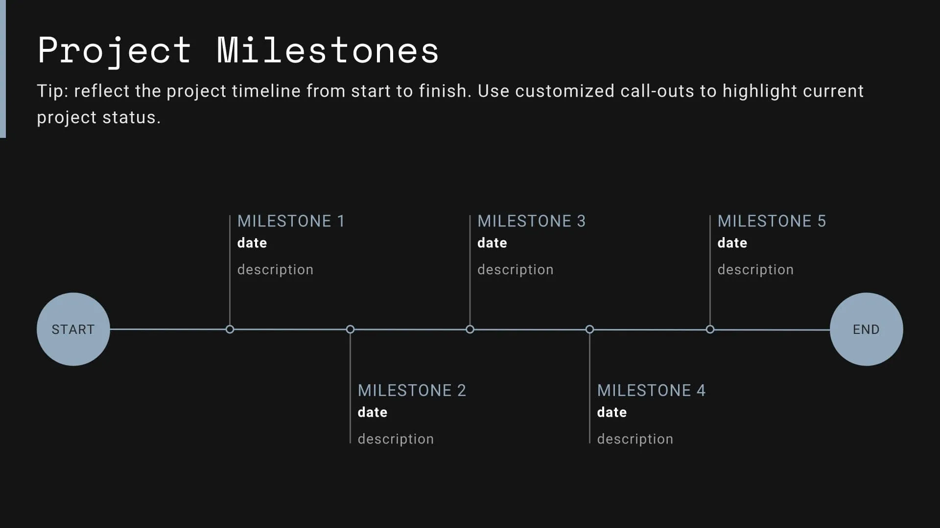 Project milestones